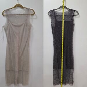 Haute Monde Glittering Mesh Mini Dresses